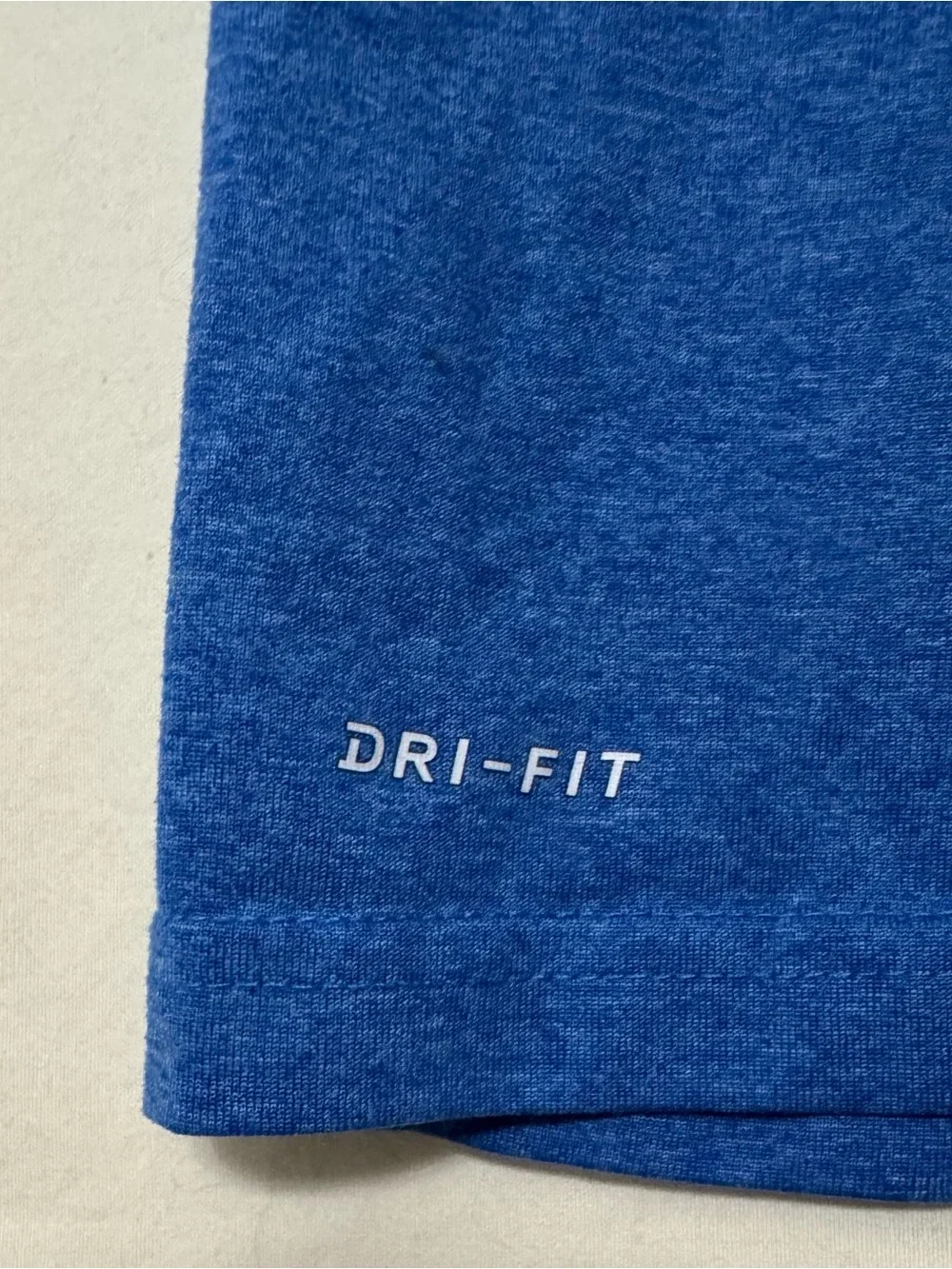 Nike Blue Dri-FIT Tee with Black Swoosh, Boys Sz L